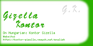 gizella kontor business card
